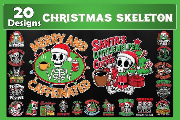 Christmas Skeleton SVG Bundle