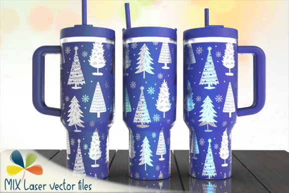 Christmas Trees Laser Tumbler Engraved