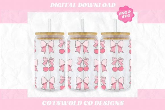 Coquette Cherries Cup Wrap Design