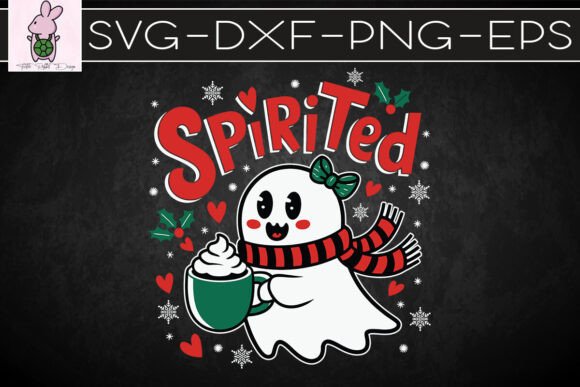 Happy Christmas Ghost Spirited SVG