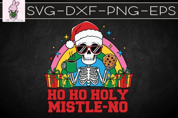 Ho Ho Ho Funny Christmas Skeleton SVG