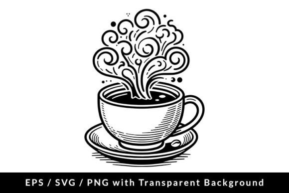 Hot Cup of Coffee SVG EPS PNG