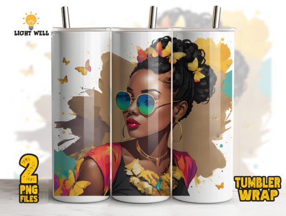 Juneteenth Afro Messy Bun Tumbler Wrap