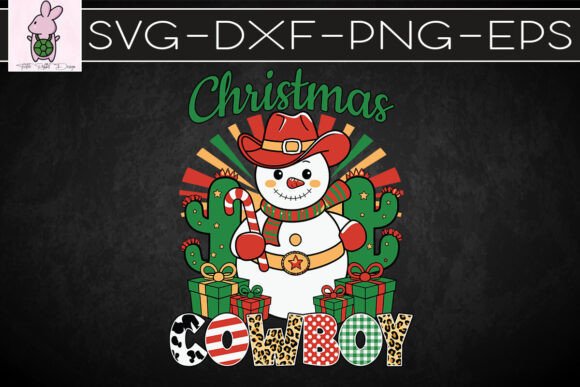 Merry Happy Christmas Cowboy SVG