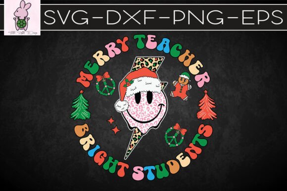 Merry Xmas Teacher Bright Student SVG