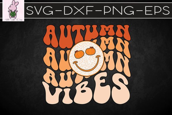 Retro Pumpkin Face Autumn Vibes SVG
