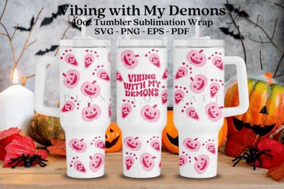 Vibing with My Demon Tumbler Wrap