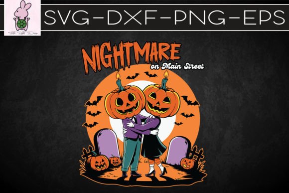 Vintage Mainstreet Halloween Pumpkin SVG